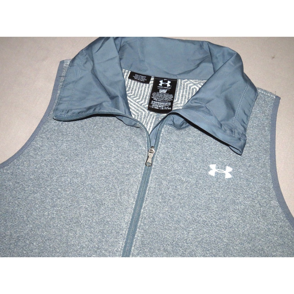 Under Armour Cold Gear Blue Full Zip-Up Fleece Vest Jacket Women's‎ XL